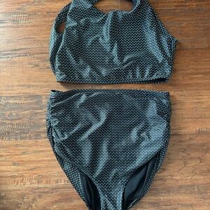 Albion Black and White Patterned Bikini Set